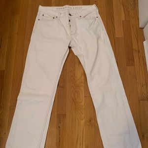 American Eagle White Straight Leg Jeans